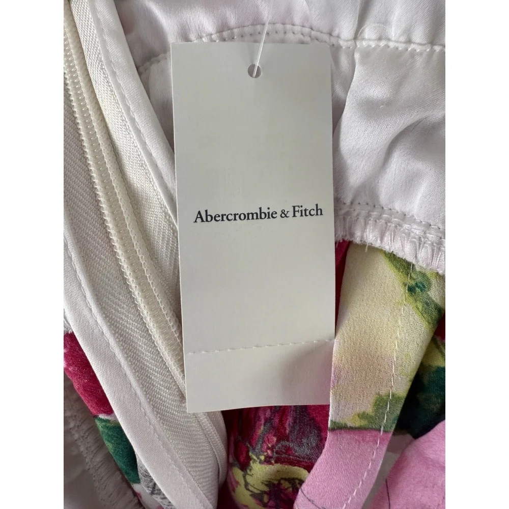 Abercrombie & Fitch Giselle Dress‎ XLP Petite  Pleated Tiered Maxi Floral NWT